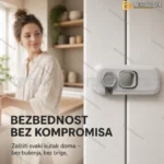 Sigurnosna Brava za Frižider i Ormariće za Decu – 3M Lepak, Set 2 kom