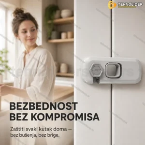 Sigurnosna Brava za Frižider i Ormariće za Decu – 3M Lepak, Set 2 kom