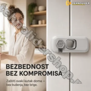 Sigurnosna Brava za Frižider i Ormariće za Decu – 3M Lepak, Set 2 kom