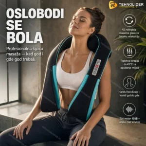 Šijacu masažer vrata, ramena, leđa Model sa 6 tastera
