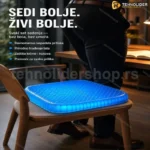 Silikonski jastuk za pravilno i udobno sedenje