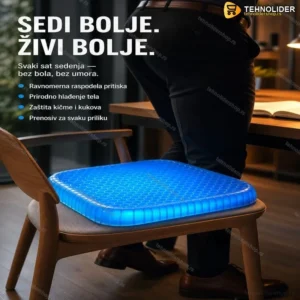 Silikonski jastuk za pravilno i udobno sedenje