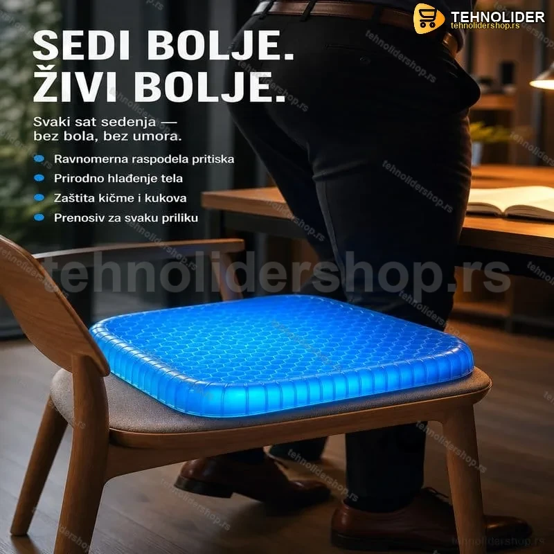 Silikonski jastuk za pravilno i udobno sedenje Silikonski jastuk za pravilno i udobno sedenje
