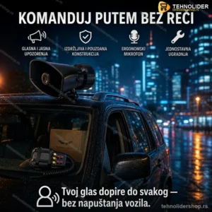 Sirena sa Mikrofonom za Auto – Glasno Upozoravanje i Komunikacija