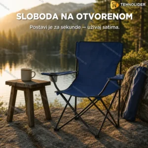 Sklopiva Kamp Stolica 80×51×74 cm – Lagana, Do 120 kg