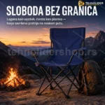Sklopiva kamp stolica 80x51x74cm — metalni ram, nosivost 120kg