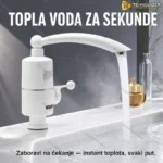 Slavina sa instant grejačem za toplu vodu 3kW — kompaktna, za standardnu utičnicu 220V