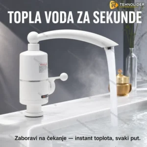 Slavina sa instant grejačem za toplu vodu 3kW — kompaktna, za standardnu utičnicu 220V