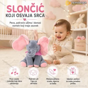 Slončić Koji Peva i Pokriva se Ušima