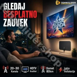Sobna HDTV Antena – Besplatni Domaći Kanali Bez Pretplate!