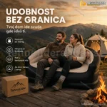Dvostruka Sofa na Naduvavanje – PVC sa Baršunastim Slojem, 150 kg