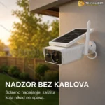 Solar WiFi kamera za spoljašnju upotrebu – Full HD sa detekcijom pokreta i dvosmernim zvukom