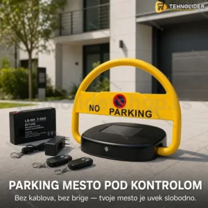 Solarna parking barijera sa daljinskim upravljačem i punjivom baterijom