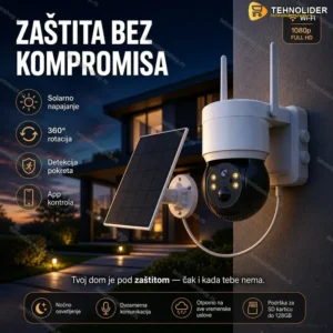 Solarna Rotirajuća Wi-Fi Kamera Q6