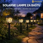 Solarne baštenske LED lampe za dvorište – set od 6 komada