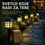 Solarne Lampe Kućice Bele – Set od 4 Komada za Baštu i Terasu