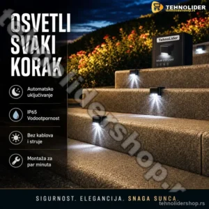 Solarne Lampe za Stepenice – Automatsko Osvetljenje Eksterijera