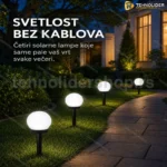 Solarne lampe za dvorište i baštu set 4 komada