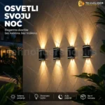 Solarne zidne lampe za dvorište – 4 komada