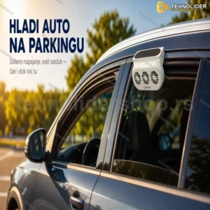 Solarni Auto Ventilator sa 3 Glave – Svež vazduh u autu, čak i dok ste parkirani! ☀️🚗