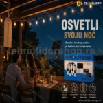 Solarni LED Niz 10m sa Daljinskim – Dekorativna Solarna Rasveta za Dvorište
