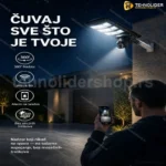 Solarni Ulični Reflektor 1000W sa PTZ Kamerom i WiFi/4G Nadzorom