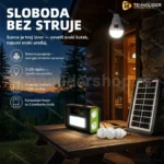 Solarni sistem sa akumulatorom i 3 sijalice i usb ulazima