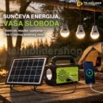 Solarni sistem sa akumulatorom +USB BT zvučnik +3 sijalice