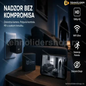 Špijunska Kamera WiFi u Obliku USB Punjača – 1080P Nadzor
