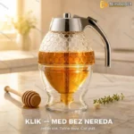 Stakleni Dozer za Med sa Klik Sistemom i Poklopcem