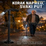 Sklopivi Štap za Hodanje sa LED Svetlom – Podesiva Visina za Sve Terene
