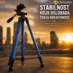 Stativ Tripod 3366 – Podesivi Aluminijumski Stalak za Fotoaparat i Telefon