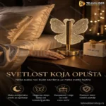 Stona Lampa Leptir – Dekorativno Svetlo za Spavaću Sobu