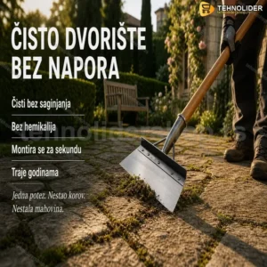 Strugač za Korov i Mahovinu – Alat za Čiste Staze i Dvorišta
