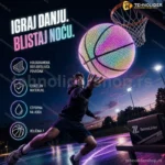 Svetleća Košarkaška Lopta FLASHBALL – Hologramska Koža za Igru Danju i Noću