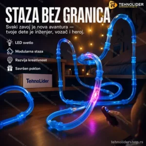 Magični svetleći auto sa podesivom stazom
