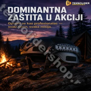 Taktička Slem Kaciga za Airsoft – Podesiva, Crna