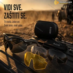5.11 Taktičke Vojne Naočare sa 3 Izmenjiva Stakla – Set