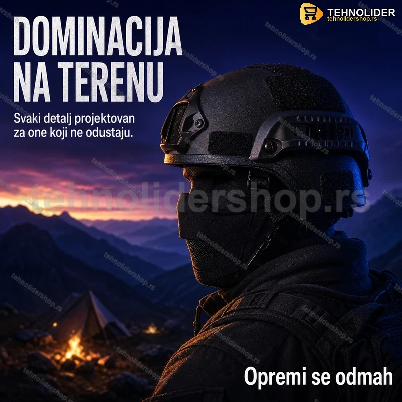 takticki-slem-kaciga-za-airsoft-tehnolidershop Taktička Airsoft Kaciga Slem – Podesiva sa Montažnim Sistemom