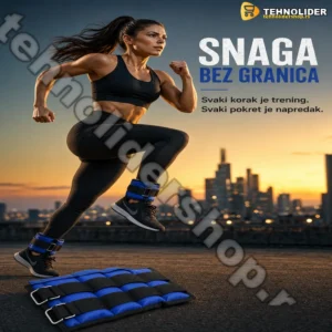 Tegovi za Ruke i Noge sa Čičak Trakom 4kg (2×2kg) — Ojačani Neopren