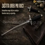 Teleskopski pendrek na izvlačenje sa štitnikom za ruku