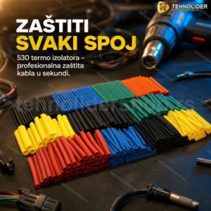 Termo Izolatori za Kablove – Set 530 Komada Različitih Veličina