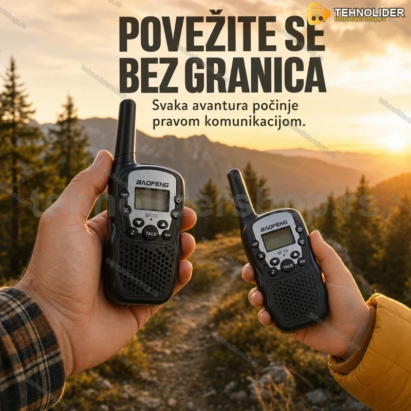 toki-voki-za-decu-i-odrasle-22-kanala-3km-tehnolidershop Toki Voki Par – 22 Kanala, Domet do 3 km, Crna ili Roze Boja