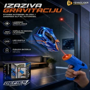 Trkački antigravitacioni auto na daljinski sa laserom