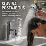 Tuš nastavak za slavinu sa crijevom od 1.5m — univerzalni priključak 23mm