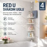 Podesiva ugaona polica za kupatilo