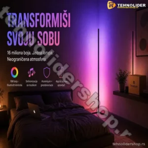 Ugaona RGB Lampa sa 16 Miliona Boja i Bluetooth Kontrolom