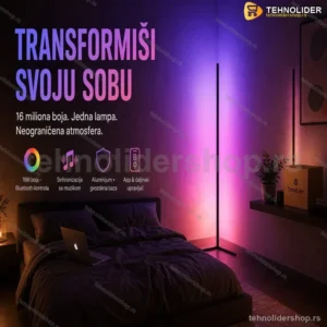 Ugaona RGB Lampa sa 16 Miliona Boja i Bluetooth Kontrolom