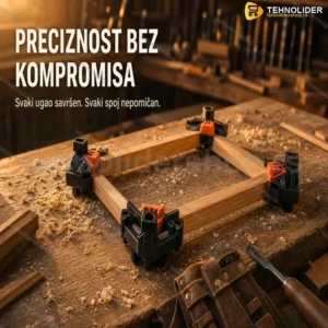 Ugaone Stege za Drvo 90° – Set 4 Komada, Raspon 5–22 mm