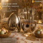 Uskršnji Escajg Set – Srebrni Pribor za Jelo u Elegantnom Jajetu